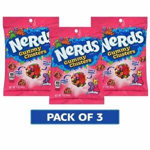 PACK OF 3 NERDS GUMMY CLUSTERS 3oz Bag (BUNDLE)